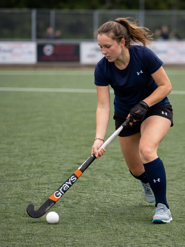 Janneke Verspoor op het hockeyveld